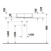 Duravit Vasque à poser Qatego 50x40 cm, sans trop-plein, sans trou de robinet, blanc brillant-4