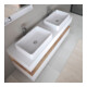 Duravit Vasque à poser Qatego 50x40 cm, sans trop-plein, sans trou de robinet, blanc brillant