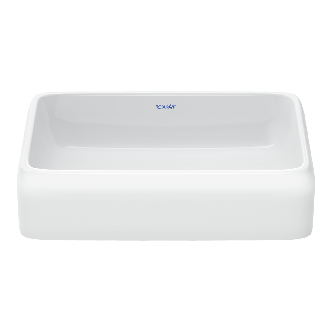 Duravit Vasque à poser Qatego 50x40 cm, sans trop-plein, sans trou de robinet, blanc brillant