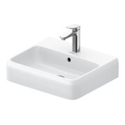 Duravit Vasque à poser Qatego 50x42 cm, blanc brillant, mitigeur haut, fermé