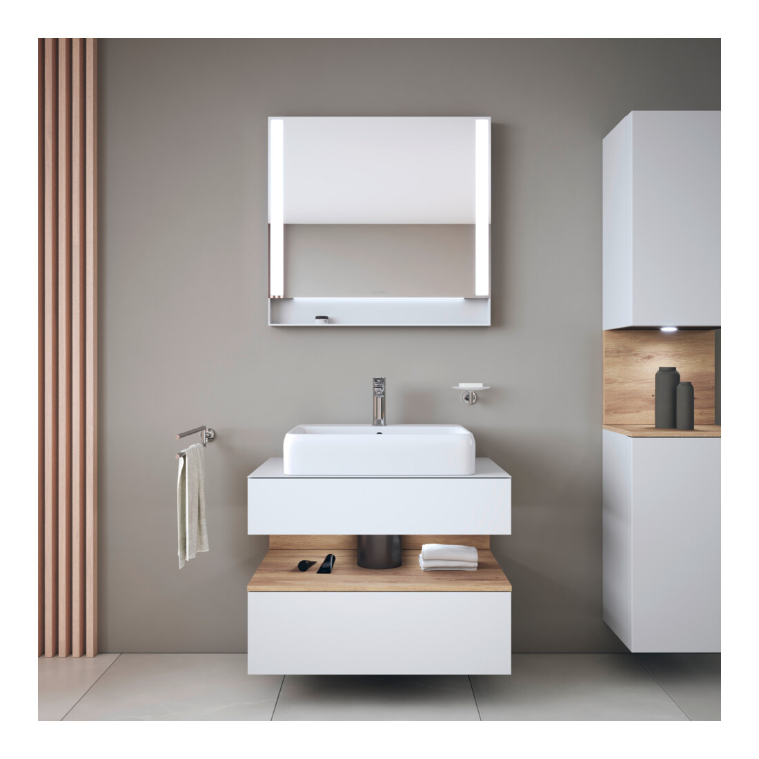 Duravit Vasque à poser Qatego 60x47 cm, blanc brillant, avec trou robinet, trop-plein
