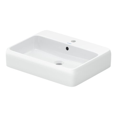 Duravit Vasque à poser Qatego 60x47 cm, blanc brillant, avec trou robinet, trop-plein