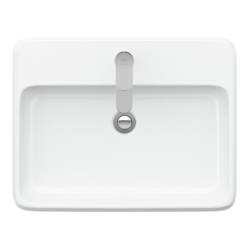 Duravit Vasque à poser Qatego 60x47 cm, blanc brillant, avec trou robinet, trop-plein