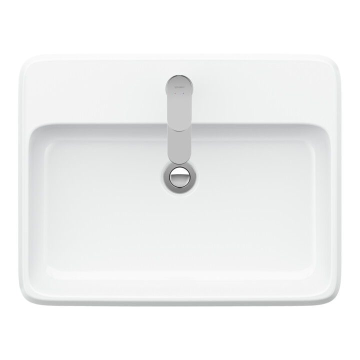 Duravit Vasque à poser Qatego 60x47 cm, blanc brillant, avec trou robinet, trop-plein