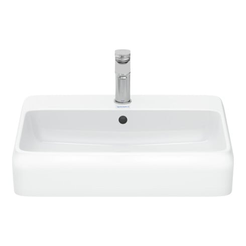 Duravit Vasque à poser Qatego 60x47 cm, blanc brillant, avec trou robinet, trop-plein