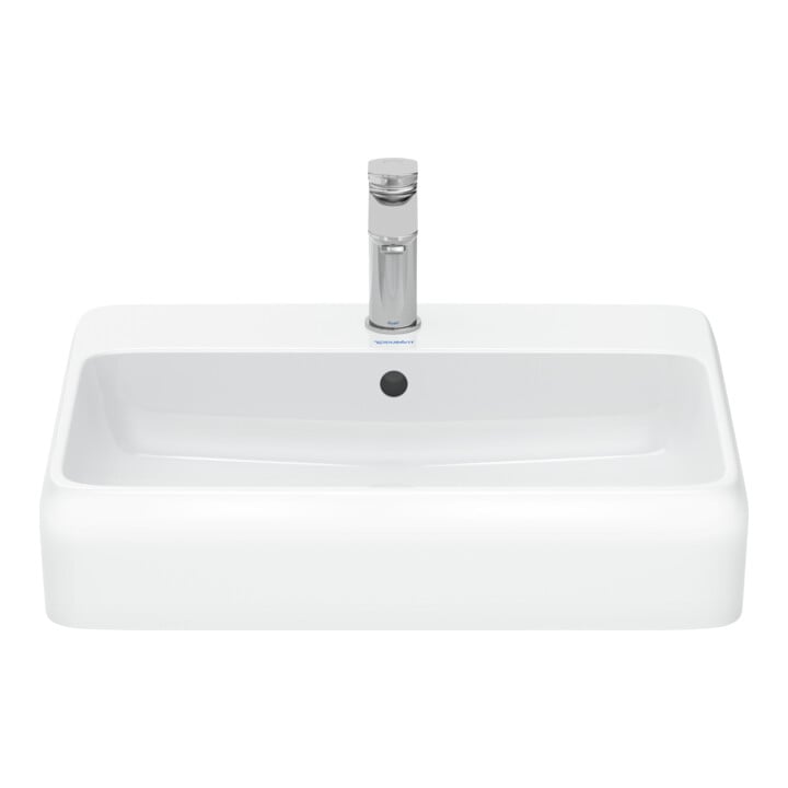 Duravit Vasque à poser Qatego 60x47 cm, blanc brillant, avec trou robinet, trop-plein