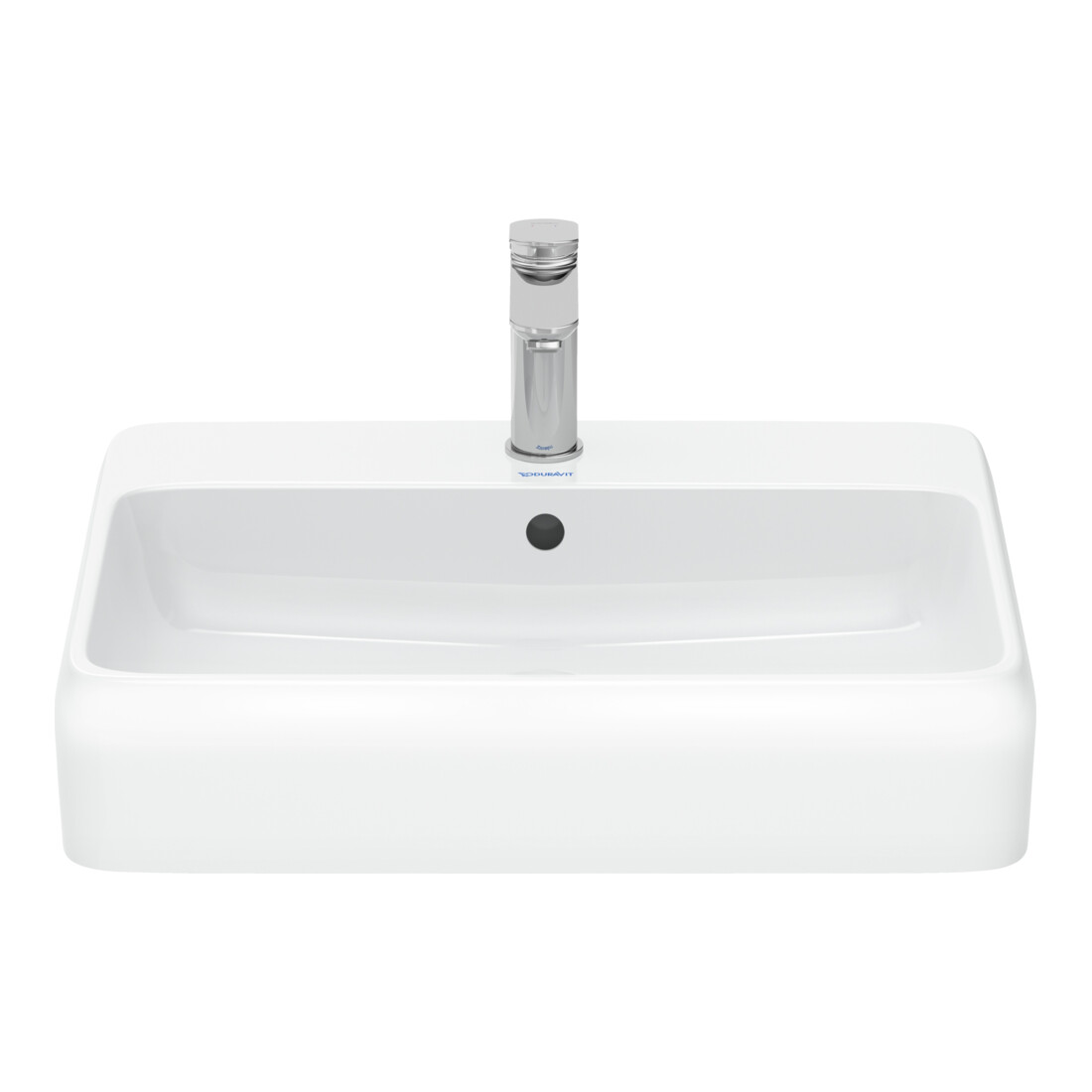 Duravit Vasque à poser Qatego 60x47 cm, blanc brillant, avec trou robinet, trop-plein