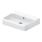 Duravit Vasque à poser Qatego 60x47 cm, blanc, sans trop-plein, avec trou robinet, trop-plein fermé