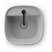 Duravit Vasque à poser Zencha 42x42 cm, avec trop-plein, gris satinée-2