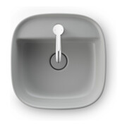 Duravit Vasque à poser Zencha 42x42 cm, avec trop-plein, gris satinée-4
