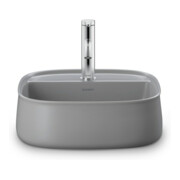 Duravit Vasque à poser Zencha 42x42 cm, avec trop-plein, gris satinée-5