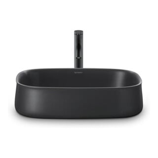 Duravit Vasque à poser Zencha 55x39 cm, sans trop-plein, anthracite mat