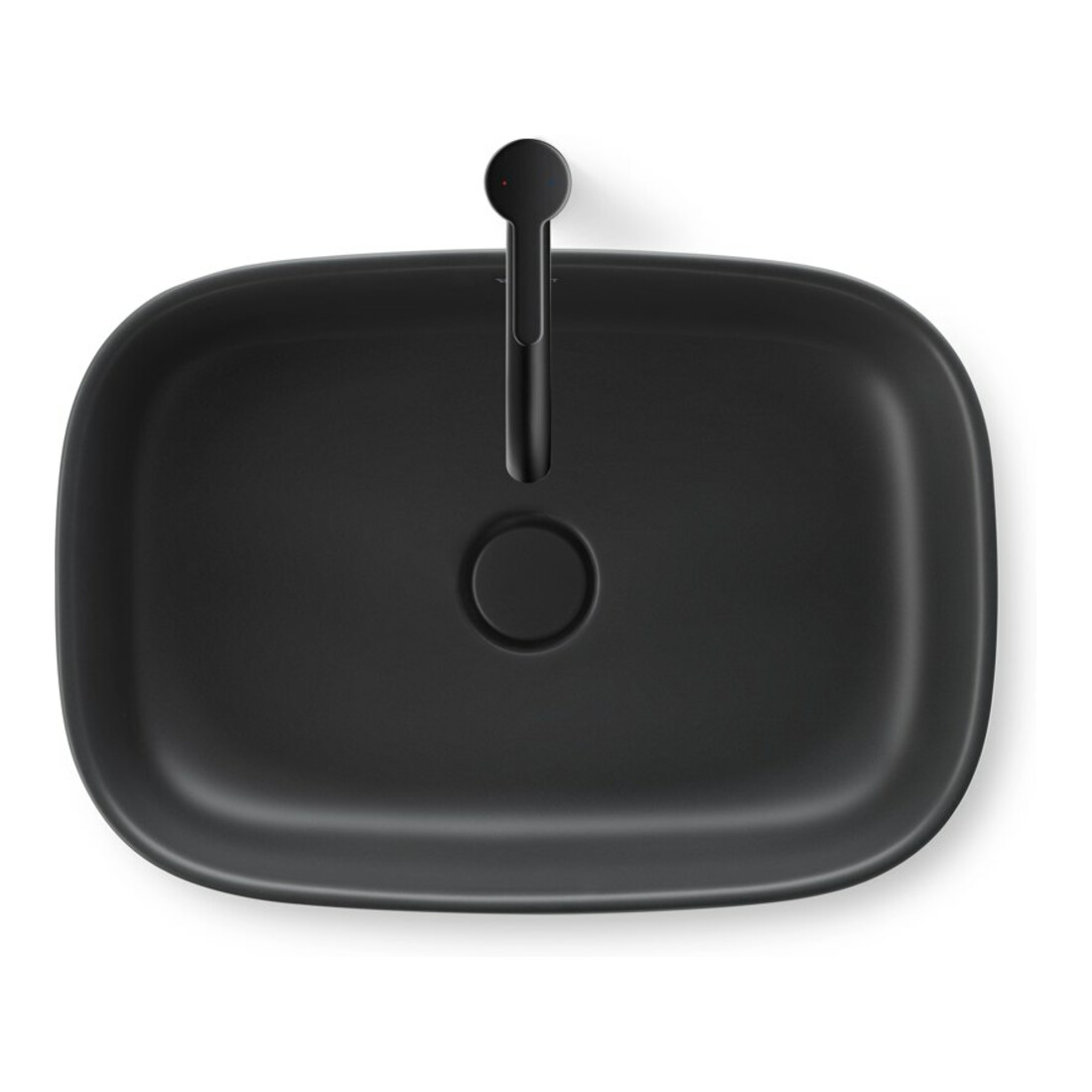Duravit Vasque à poser Zencha 55x39 cm, sans trop-plein, anthracite mat