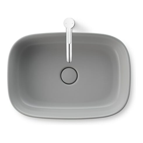 Duravit Vasque à poser Zencha 55x39 cm, sans trop-plein, gris satin mat