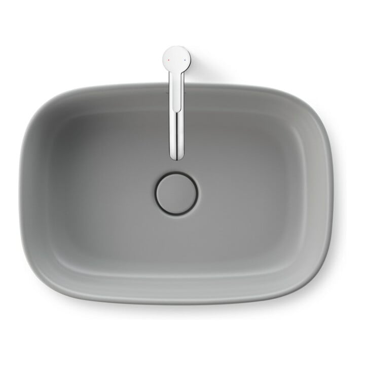 Duravit Vasque à poser Zencha 55x39 cm, sans trop-plein, gris satin mat