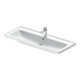 Duravit Vasque D-Neo 120,5x48 cm, avec trop-plein, blanc brillant, avec robinetterie-1