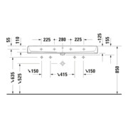 Duravit Vasque double Qatego 120x47 cm, 2 trous, blanc brillant-4