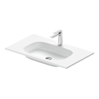 Duravit Vasque DuroCast Plus Sivida 82x48,5 cm, avec trou de robinet, blanc mat soyeux