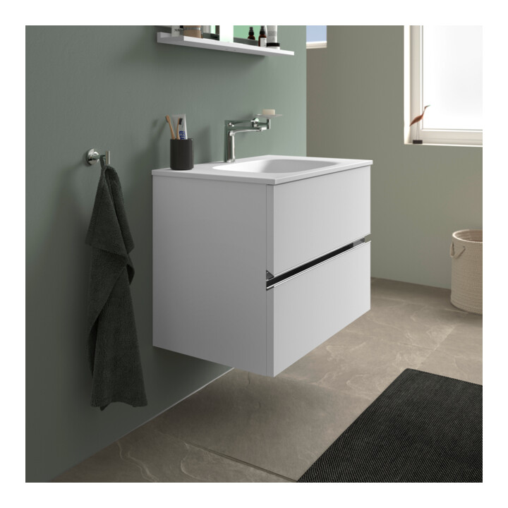 Duravit Vasque DuroCast Plus Sivida 82x48,5 cm, avec trou de robinet, blanc mat soyeux