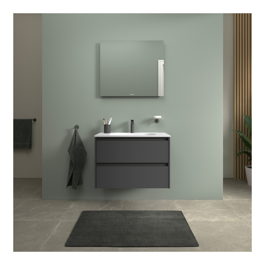 Duravit Vasque DuroCast Plus Sivida 82x48,5 cm, avec trou de robinet, blanc mat soyeux