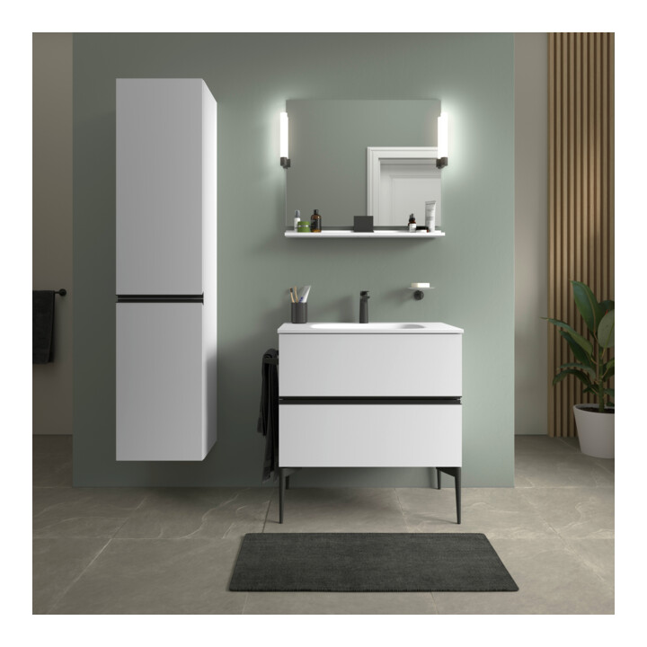 Duravit Vasque DuroCast Plus Sivida 82x48,5 cm, avec trou de robinet, blanc mat soyeux