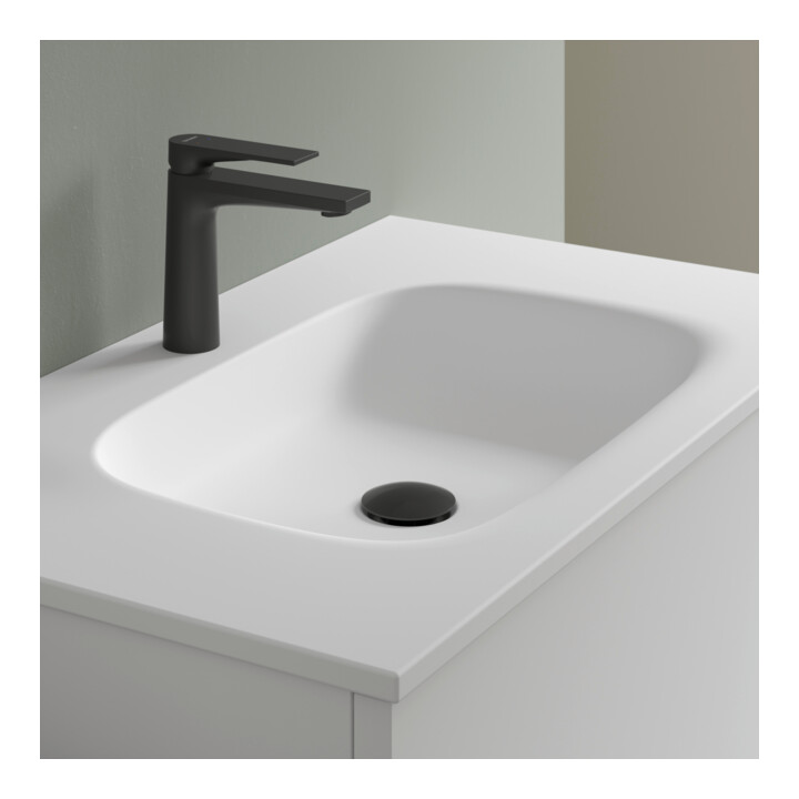 Duravit Vasque DuroCast Plus Sivida 82x48,5 cm, avec trou de robinet, blanc mat soyeux