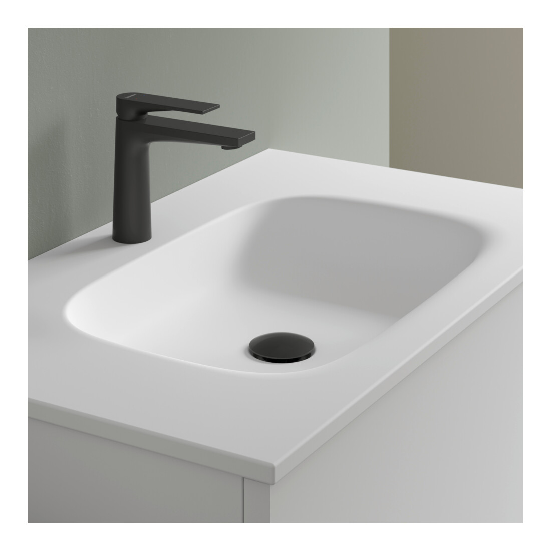 Duravit Vasque DuroCast Plus Sivida 82x48,5 cm, avec trou de robinet, blanc mat soyeux