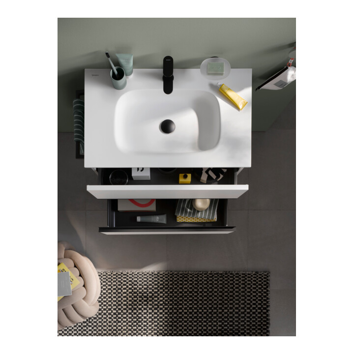 Duravit Vasque DuroCast Plus Sivida 82x48,5 cm, avec trou de robinet, blanc mat soyeux