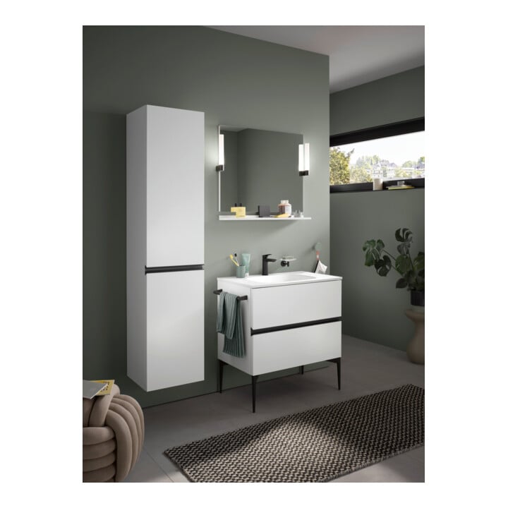 Duravit Vasque DuroCast Plus Sivida 82x48,5 cm, avec trou de robinet, blanc mat soyeux
