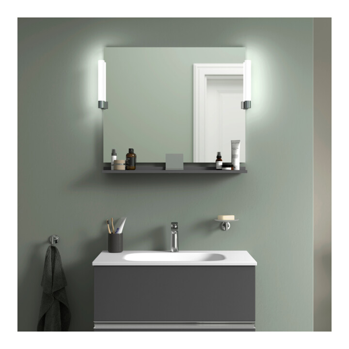 Duravit Vasque DuroCast Plus Sivida 82x48,5 cm, avec trou de robinet, blanc mat soyeux