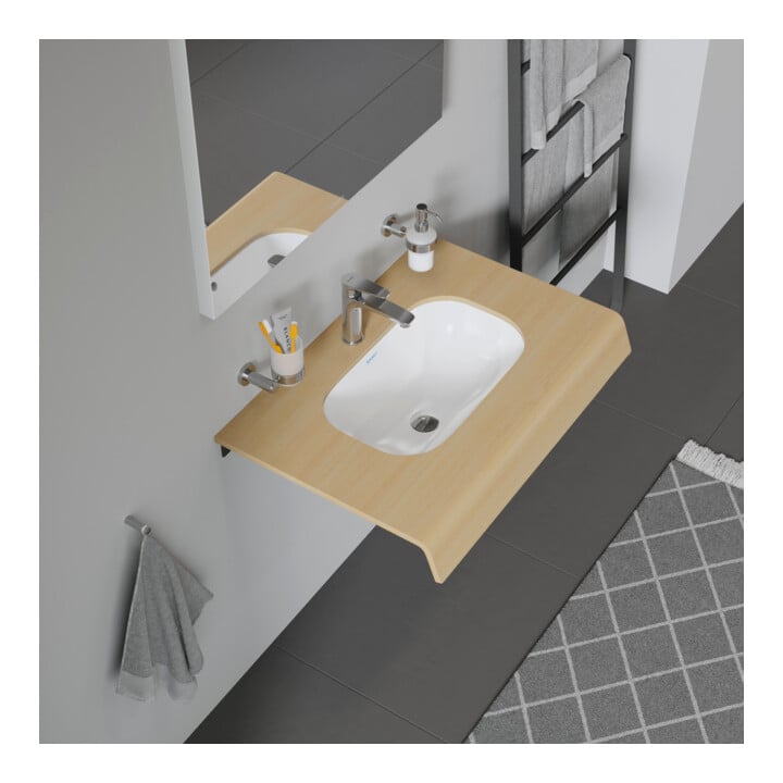 Duravit Vasque encastrée D-Code 49,5x29 cm, EB v u, o HL, HL, m ÜL, blanc