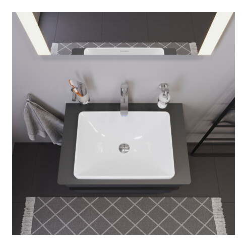 Duravit Vasque encastrée D-Neo 60x44 cm, EB v ob, sans trop-plein, blanc