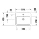 Duravit Vasque encastrée Qatego 55x45,5 cm, EB haut, avec trou de robinet, blanc brillant-4