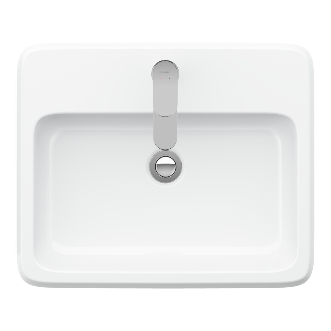 Duravit Vasque encastrée Qatego 55x45,5 cm, EB haut, avec trou de robinet, blanc brillant