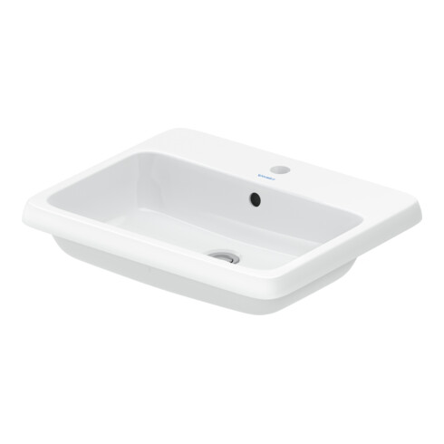 Duravit Vasque encastrée Qatego 55x45,5 cm, EB haut, avec trou de robinet, blanc brillant