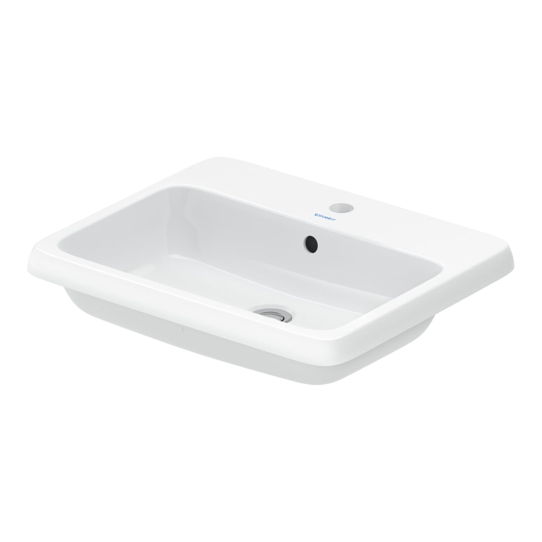 Duravit Vasque encastrée Qatego 55x45,5 cm, EB haut, avec trou de robinet, blanc brillant