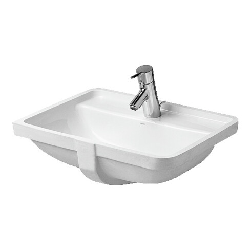 Duravit Vasque encastrée Starck 3 49x27 cm, EB dessous, avec HL, ÜL et HLB, blanc