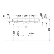 Duravit Vasque Qatego 100x47 cm, blanc brillant, sans robinet, avec trop-plein, trou de robinet-2