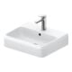 Duravit Vasque Qatego 50x42 cm, blanc brillant, avec trou robinet, trop-plein, perçage robinet-1