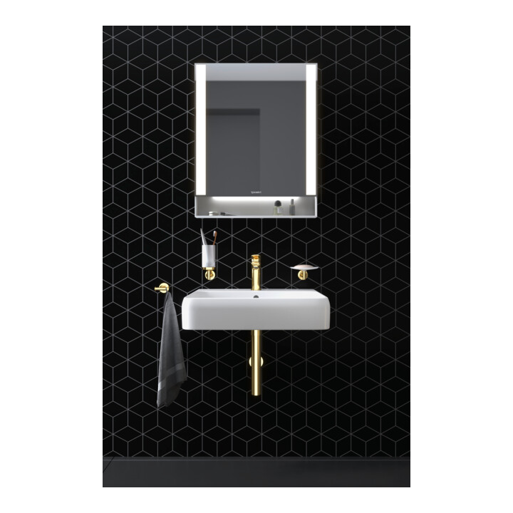 Duravit Vasque Qatego 60x47 cm, blanc hgl, avec trou robinet, trop-plein, perçage robinet