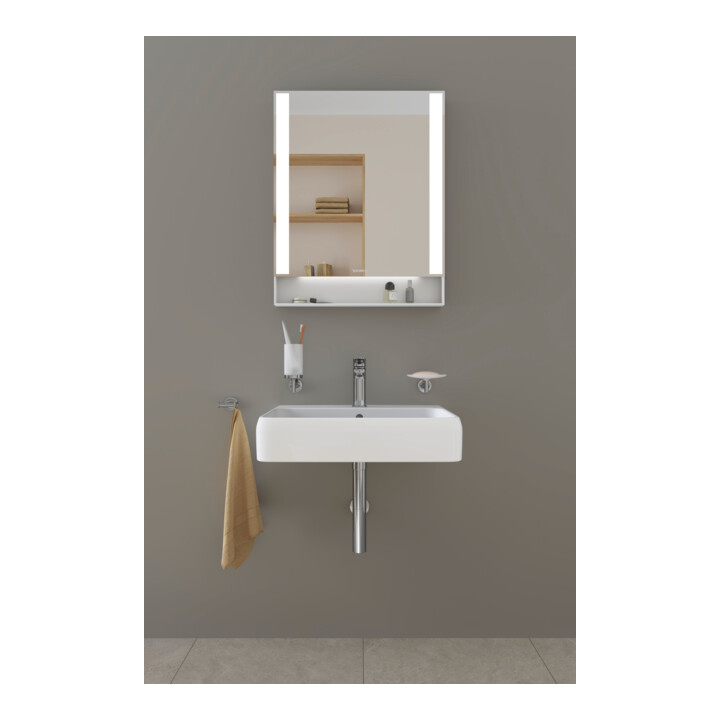 Duravit Vasque Qatego 60x47 cm, blanc hgl, avec trou robinet, trop-plein, perçage robinet