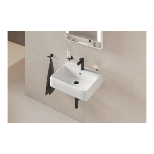 Duravit Vasque Qatego 60x47 cm, blanc hgl, avec trou robinet, trop-plein, perçage robinet