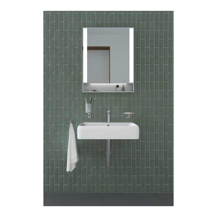 Duravit Vasque Qatego 60x47 cm, blanc hgl, avec trou robinet, trop-plein, perçage robinet