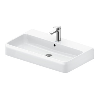 Duravit Vasque Qatego 80x47 cm, blanc brillant, avec trop-plein et trou robinet