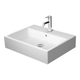 Duravit Vero Air lavabo à poser 60x47 cm, avec trop-plein, HLP, avec trou robinet, blanc