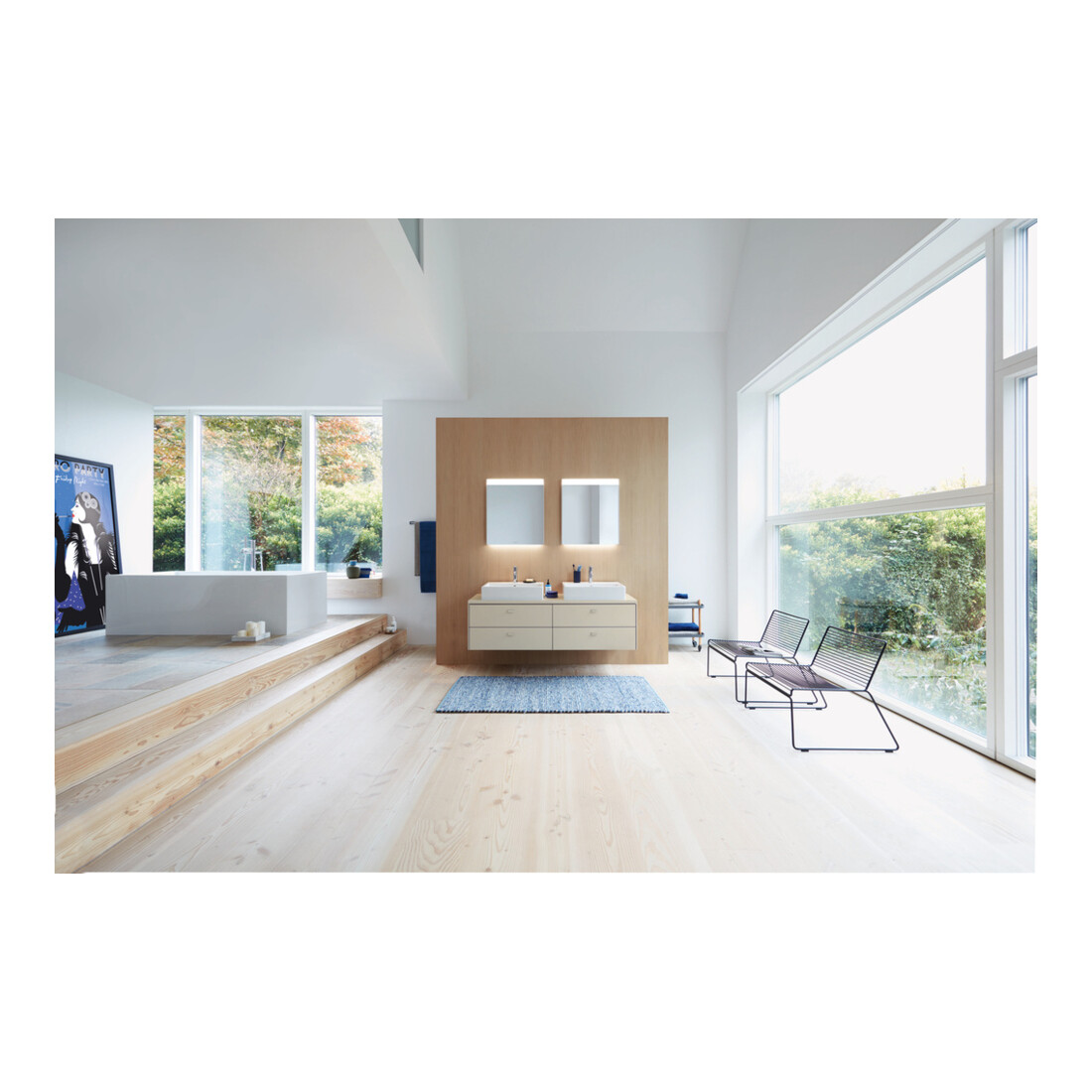 Duravit Vero Air lavabo à poser 60x47 cm, avec trop-plein, HLP, avec trou robinet, blanc