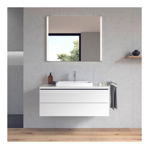 Duravit Vero Air lavabo encastré 55x45,5 cm EB à gauche, avec trop-plein, 1 trou, blanc