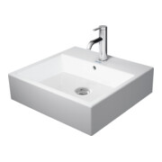 Duravit Vero Air lavabo posé poli 50x47 cm, avec trop-plein, HLP, sans trou robinet, blanc