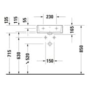 Duravit Vero Air Meuble lavabo 45x35 cm, avec trop-plein, sans trou de robinet, blanc-4