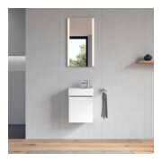 Duravit Vero Air Meuble lavabo main 38x25 cm, trop-plein à droite, sans robinet, blanc-2